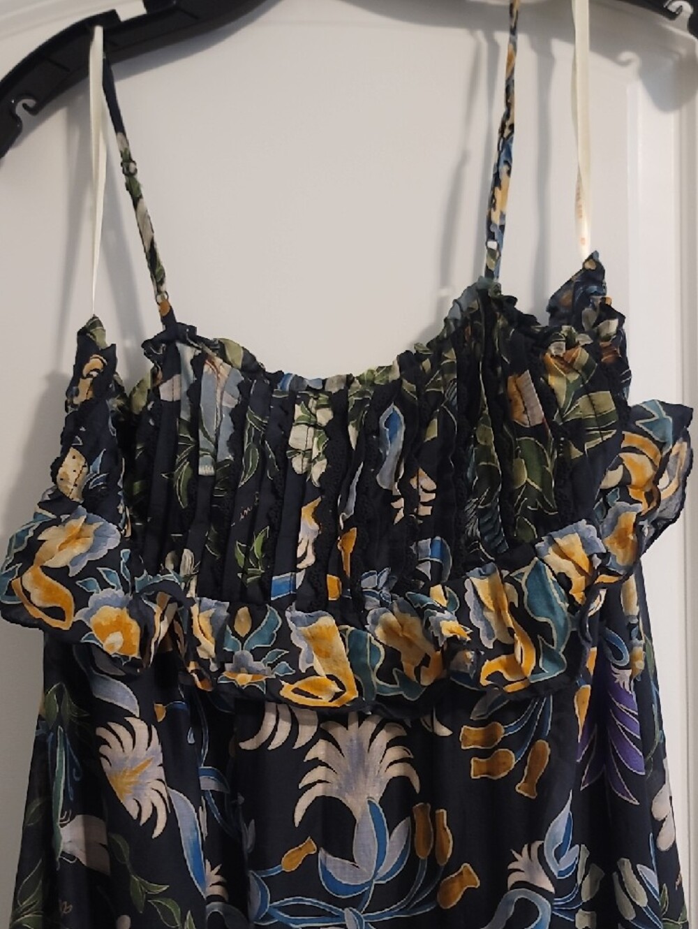FARM Rio Navy Floral Maxi Dress with Yellow & Purple Accents - Picture 5 of 7
